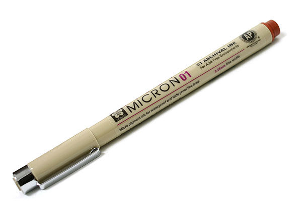 Sakura Pigma Micron Pen - Size 01 - 0.25 mm - Brown - JetPens.com 01 brown pigma pen