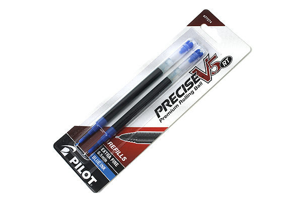 Pilot Precise V5 Rt Rollerball Pen Refill 05 Mm Blue Pack Of 2