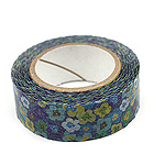 Pine Book Nami Nami Masking Tape - 15 mm - Retro Flower Navy Pine Book Nami Nami Masking Tape - 15 mm - Retro Flower Navy