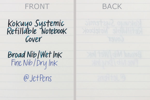 Kokuyo Systemic Refillable Notebook Cover Writing Sample