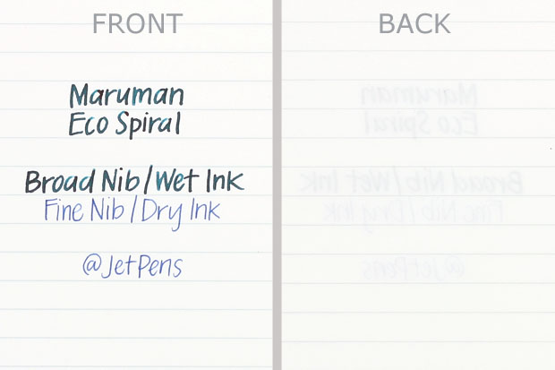 Maruman Eco Spiral Writing Sample