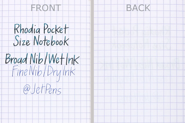 Rhodia Pocket Size Notebook Writing Sample