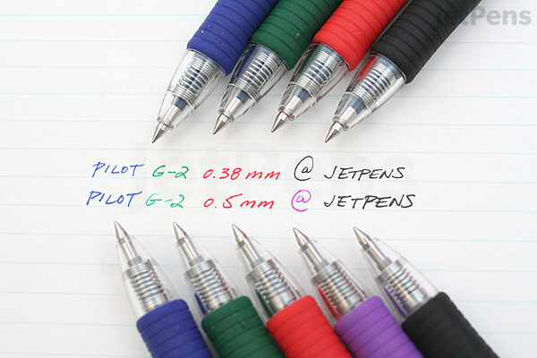 Pilot G 2 Retractable Gel Pens Ultra Fine Point 0.38 mm Clear