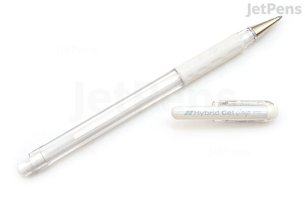 Rotulador Pentel Hybrid gel grip blanco - Three Feelings