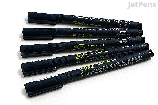 Pilot Drawing Pens, Pack of 6 Assorted Tip Sizes (0.05mm-0.8mm) , Black Ink  (Japan Import)