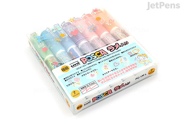 Uni Posca Paint Marker Full Range Bundle Set , Mitsubishi Poster Colour All Color Marking Pen Extra Fine Point ( PC-1M ) 21