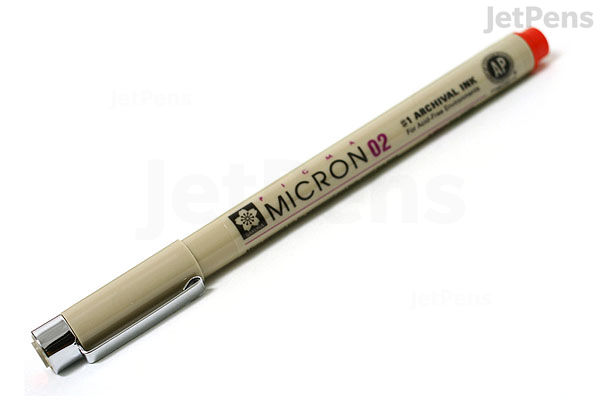 Sakura Pigma Micron Pen Size 02 mm Red JetPens - Main Image