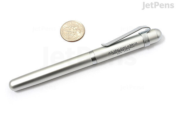  A.G. Spalding & Bros BRFT208 Mini Fountain Pen - Fine Nib -  Silver Body