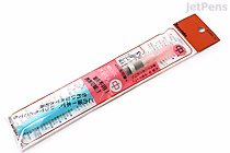 A Kuretake Water Brush - Medium in its original clear plastic packaging with a red header card. The brush has a light blue handle and a white cap. The packaging features Japanese text and product information.