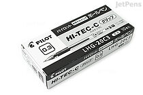 Pilot Hi-Tec-C Gel Pen with Grip - 0.3 mm - Black - 10 Pen Pack - PILOT LHG-20C3-B BOX