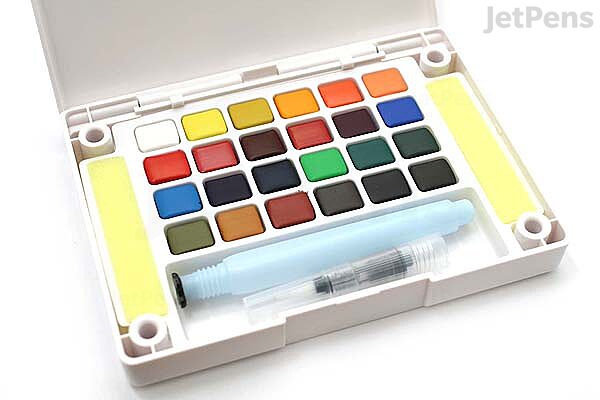  2 Pcs Foldable Paint Water Dispenser Watercolor Brush