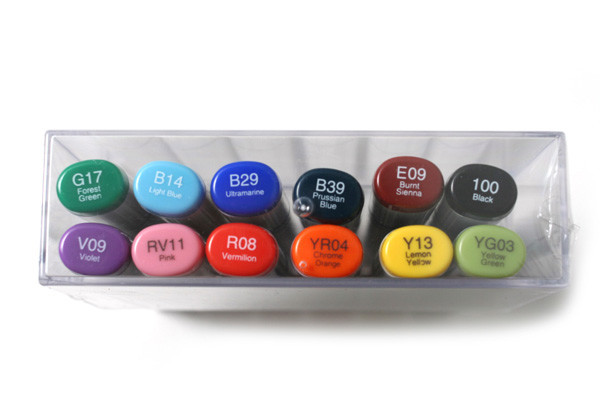 Copic Sketch Marker - 12 Basic Color Set - JetPens.com