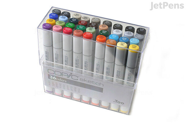  COPIC Too Copic Sketch Basic 36 Colors Set Multicolor  Illustration Marker Marker Pen : Arts, Crafts & Sewing
