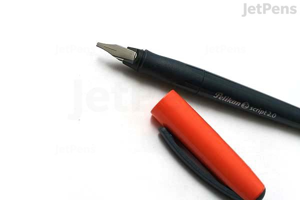 Pelikan Script Italic Calligraphy Pen - 2.0 mm Nib Width - Red Cap ...