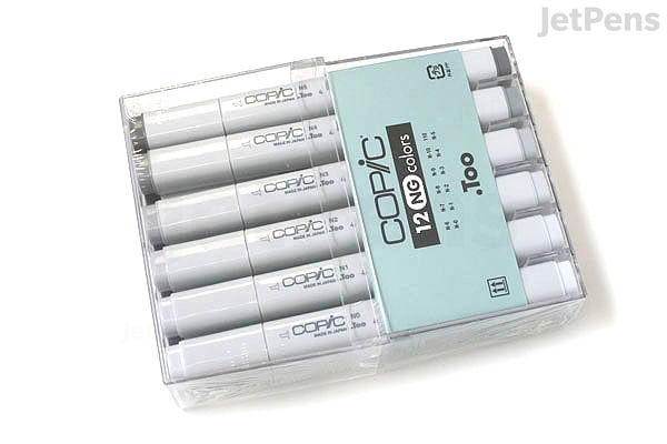 Copic Marker 12 Neutral Gray Set JetPens - Main Image