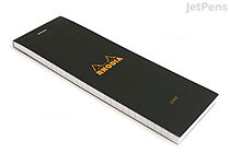Rhodia Pad No. 08 - 2.9" x 8.3" - Lined - Black - RHODIA 86009