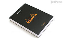 Rhodia Pad - No. 10 (2" x 2.9") - Lined - Black - RHODIA 106009