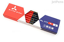 Uni Mitsubishi Vermilion and Prussian Blue Pencil - 5:5 - Hexagonal Body - Pack of 12 - UNI K772 BUNDLE