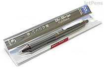 Pilot Dr. Grip Full Black Ballpoint Pen - 0.7 mm - Bordeaux Accents - Black Ink - PILOT BDGFB-80F-BO