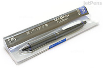 Pilot Dr. Grip Full Black Ballpoint Pen - 0.7 mm - Blue Accents - Black Ink - PILOT BDGFB-80F-L Pilot Dr. Grip Full Black Ballpoint Pen - 0.7 mm - Blue Accents - Black Ink - PILOT BDGFB-80F-L