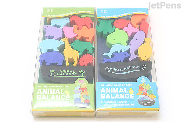 Seed Animal Balance Game Eraser Set - Aquarium | JetPens