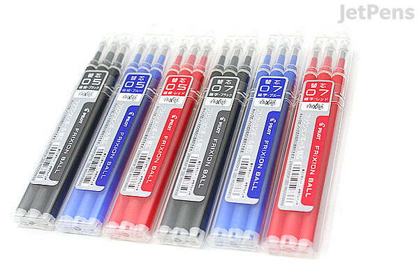 Pack of Three Pilot Frixion Erasable Blue Pens