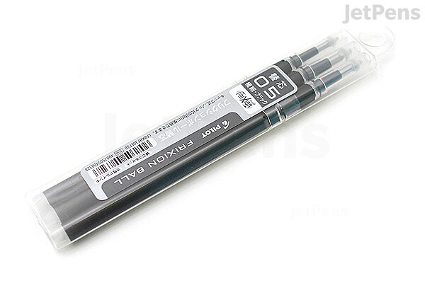krab Fractie Creatie Pilot FriXion Ball Gel Pen Refill - 0.5 mm - Black - Pack of 3 | JetPens