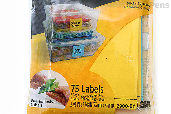 JetPens.com - 3M Post-It Super Sticky Removable Label Pad - 2 7/8 in x 2 7/8 in - 25 Sheets - Pack of 3 Pads
