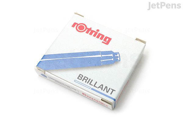Rotring Brillant Fountain Pen Ink Cartridge - Ultramarine Blue - Pack ...