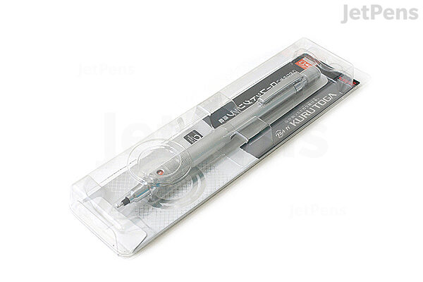  Uni Kuru Toga Roulette Mechanical Pencil - 0.5 mm - Silver  Body