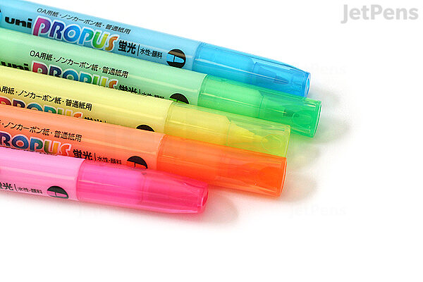 5 Colors/box Double Headed Highlighter Pen Set Fluorescent Markers