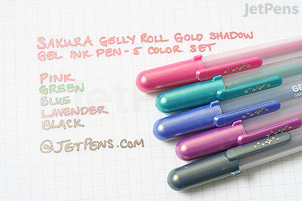 Sakura 58760 Gelly Roll Gold Shadow Pens 5/Pkg