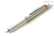 Pilot Dr. Grip Pure White Ballpoint Pen - 0.7 mm - Pink Accent Body - Black Ink - PILOT BDGPW-80F-P