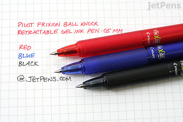 keuken Sandy hypotheek Pilot FriXion Ball Knock Retractable Gel Pen - 0.5 mm - 3 Color Set |  JetPens