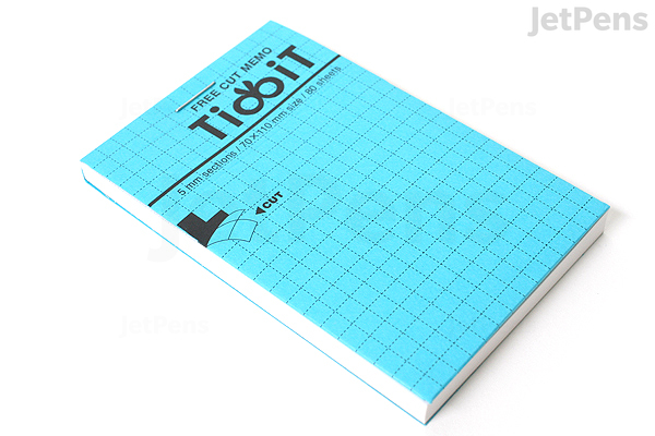 kokuyo tidbit free cut memo pad a7 4 1 x 2 9 5 mm graph 80