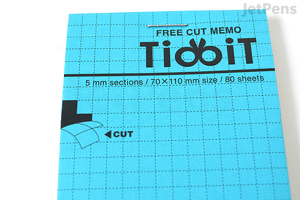 kokuyo tidbit free cut memo pad a7 4 1 x 2 9 5 mm graph 80