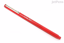 Red Marvy Le Pen fine point marker pen with a silver clip on the cap, shown against a white background.