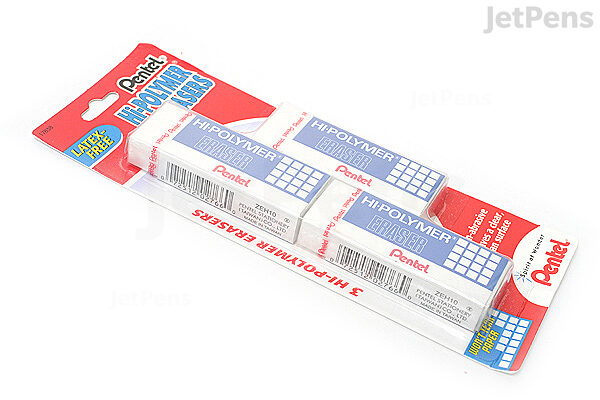Pentel Hi-Polymer Eraser - 3 pack