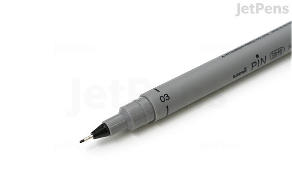 Pin Style Pen Uni Pin Pen - Oil-based Ink - Size 03 - 0.64 mm - Black | JetPens