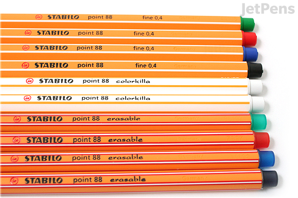 stabilo point 88 colorkilla erasable fineliner marker pen stabilo 88 color chart