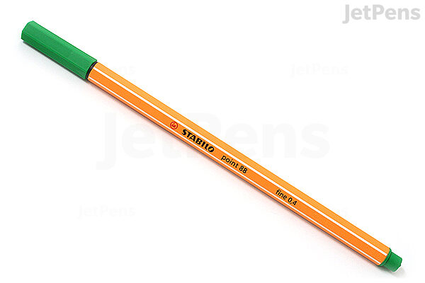 had het niet door zonsopkomst vervangen Stabilo Point 88 Fineliner Pen - 0.4 mm - Green | JetPens