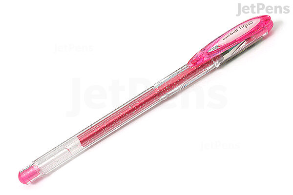 Pink Glow in the Dark Glitter Pen Blanks