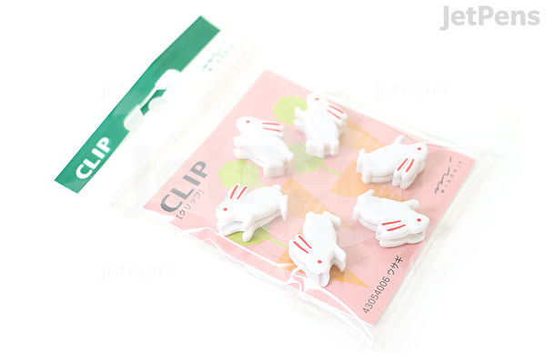 Midori Clip - Rabbit - Pack of 6 | JetPens