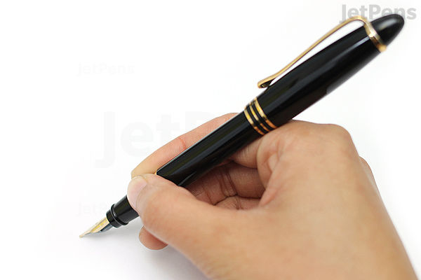 Filson Pen Aurora Ipsilon Resin Fountain Pen - Medium Nib - Black Body | JetPens