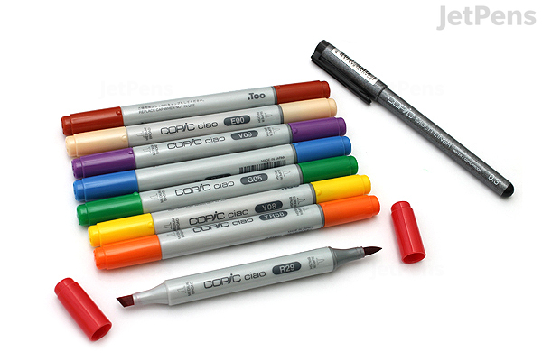 pen sketch lipstick JetPens.com Marker Set Primary 8 Color Copic Ciao pen sketch lipstick JetPens.com Marker Set Primary 8 Color Copic Ciao