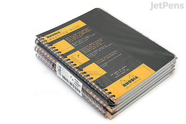 Rhodia Meeting Book - 6.5 x 8.3 - Lined - Black
