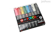 Uni Posca Paint Marker PC-1M - Extra Fine Point - 8 Color Set - UNI PC1M8C