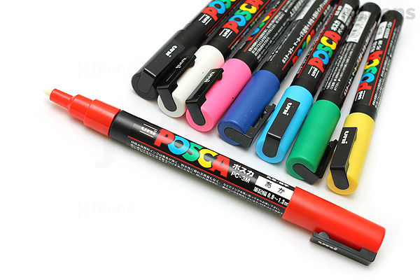 Uni Posca Paint Marker PC-3M Fine Point Color Set JetPens