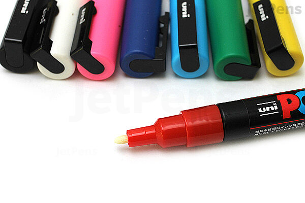 uni Marker Paint Pen,Ultra Fine Point,Set Of 8 Colors-(Pc-1M8C),clear :  : Office Products