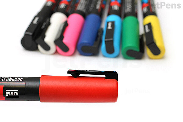Uni Posca Posca Paint Marker Pen - Fine Point - Set Of 8 (Pc-3M8C),  Multicolor & Posca Acrylic Paint Marker, Fine, Black